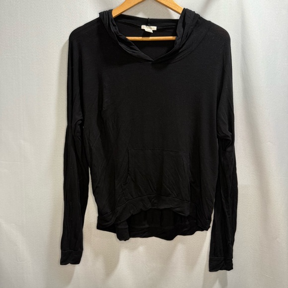 Bozzolo Black Lightweight Long Sleeve Hoodie Size Small - Picture 1 of 5